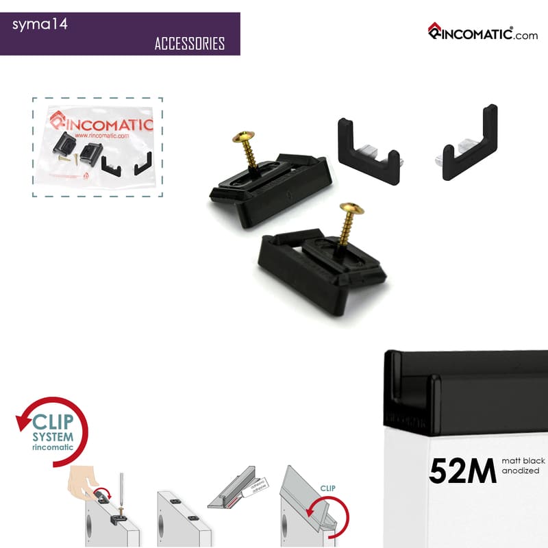 Syma14 Profile Handle Matt Black anod. 2670 mm (105 1/8 inches)
