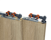 Carrier Set Ducasse Twin Telescopic Wood for Wood Doors – 2 Doors up to 176 lbs (80 kg)