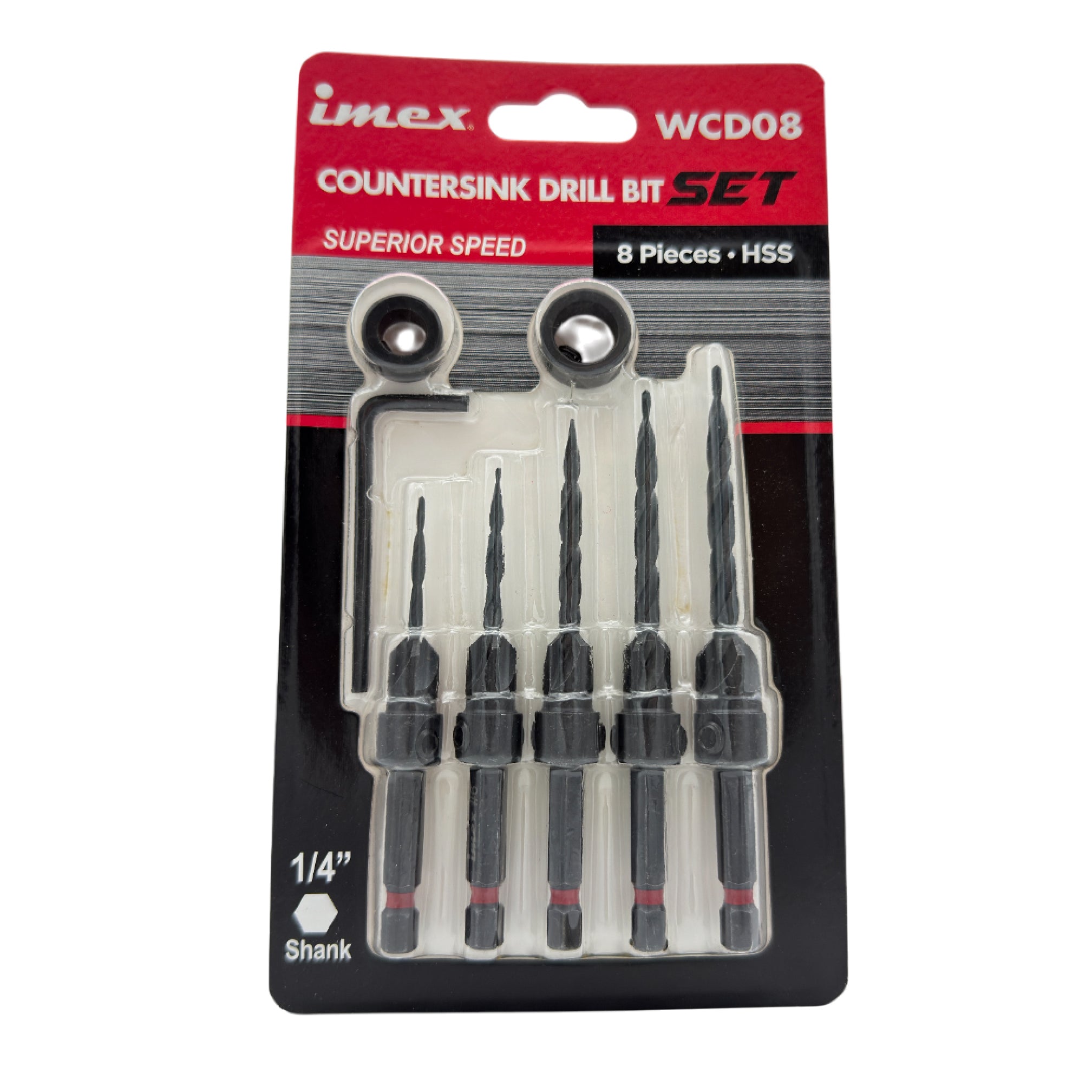 8-Piece Wood Countersink Drill Bit Set ? IMEX Power Tools